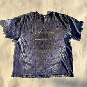 Pink Floyd Dark Side of the Moon Tie Dye Graphic T-Shirt Delta Pro Weight Purple
